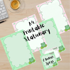 Frankie Frog Printable A4 Stationary