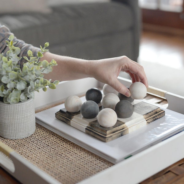 Tic tac toe board, Wooden Tic Tac Toe, Game for the family, Checkered Decor, Modern tabletop Game, Modern Game for decor, Housewarming Gift