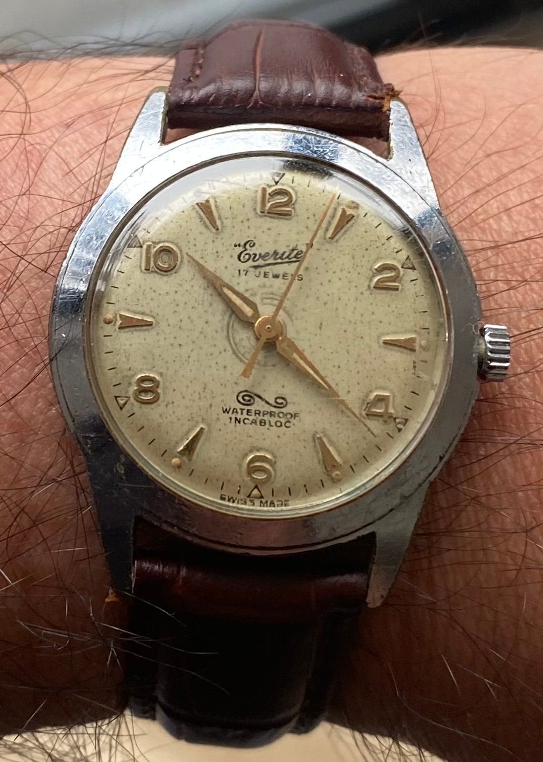 Vintage Everite 17 Jewels Incabloc Swiss Made Etsy