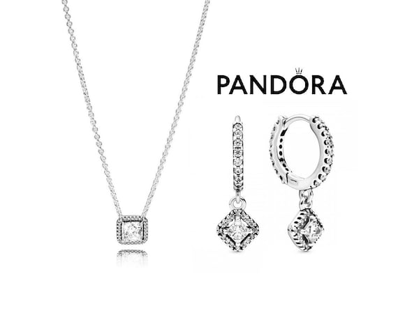 Pandora Sparkling Statement Halo Jewelry Gift Set B801640-45