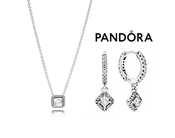 Pandora Sparkling Statement Halo Jewelry Gift Set B801640-45