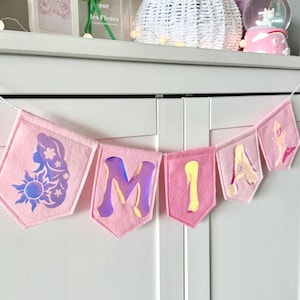 Personalized Felt Name Banner – Custom Baby Name Garland – Nursery Decor & Baby Shower Gift