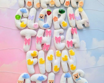 Personalized Felt Name Banner – Custom Nursery Garland, Baby Shower Gift