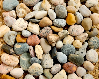 Medium Raw Untumbled Beautiful Mix of Natural Great Lake Rocks / Stones (By Weight)