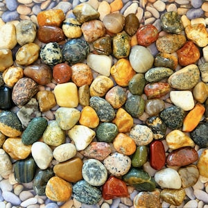Beautiful Mix of Large Tumbled/Polished Natural Great Lakes Rocks / Stones (By Weight)