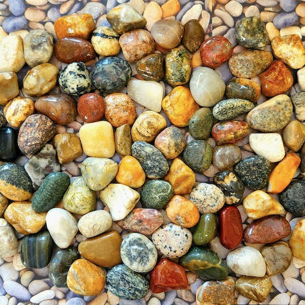 Beautiful Mix of Large Tumbled/Polished Natural Great Lake Rocks / Stones (By Weight)