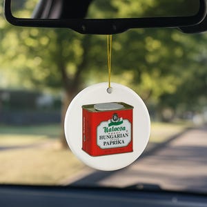 Adorno de cerámica de pimentón húngaro, regalo, decoración navideña, recuerdo navideño único ¡Color de fondo cambiado!