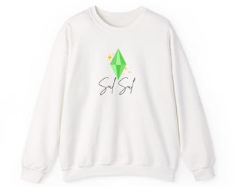 Sudadera con el logo de Los Sims de Green Plumbob / Sudadera de cuello redondo para gamers y fans de Los Sims (EA)