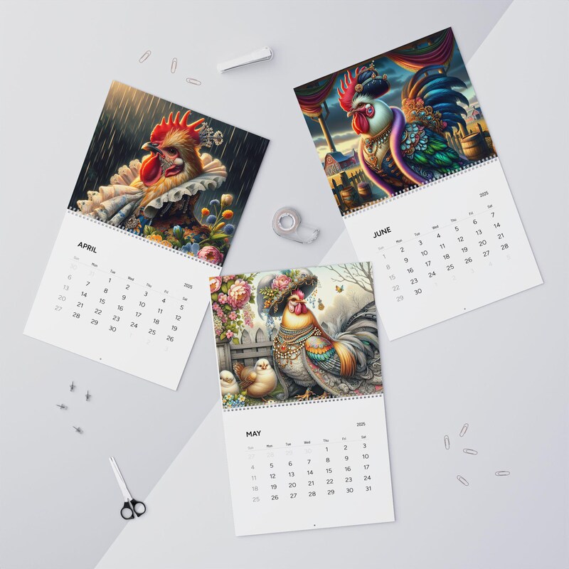 Chicken Calendar 2025 Etsy