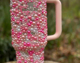 40 oz Authentic Stanley H20 Flowstate quencher. Bloom pink Stanley. Bougie bling!!
