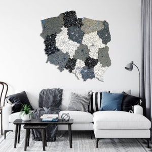 Carte 3D de la Pologne, carte en bois de la Pologne, carte murale en bois de la Pologne, carte en bois de la Pologne, décoration murale de la Pologne, décoration de la carte de la Pologne, carte de la Pologne en bois