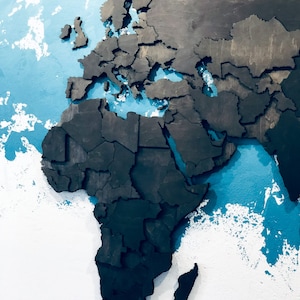Carte du monde en bois de style loft, carte personnalisée, cadeau de voyage pour couple, cadeau de 7e anniversaire