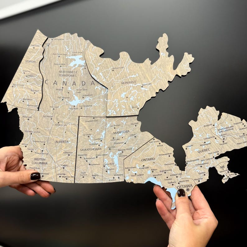 Mapa del mundo de madera, gran decoración de pared, regalo de 5.º aniversario, mapa del mundo de madera con chinchetas, mapa del mundo 3D para decorar encima de la cama, mapa del mundo de madera imagen 12