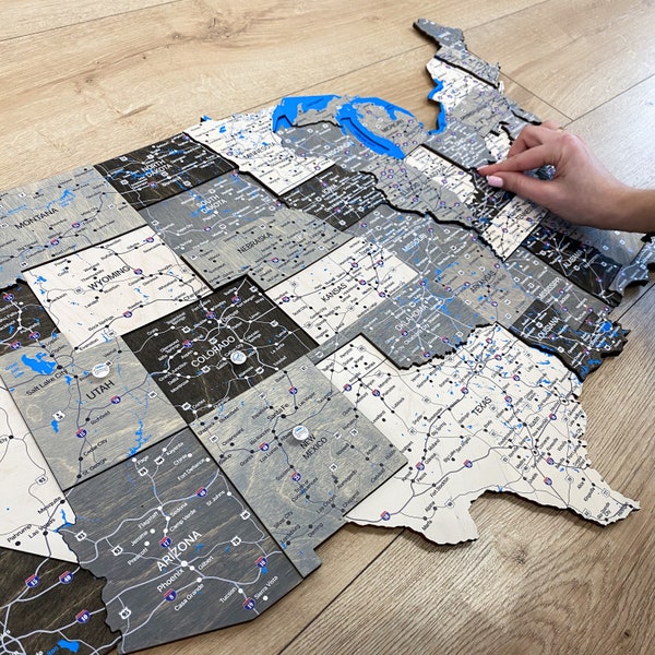 Wooden Wall Map of United States - Il 600x600.4904740113 4xra