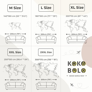 a set of four different couches with a world map on them