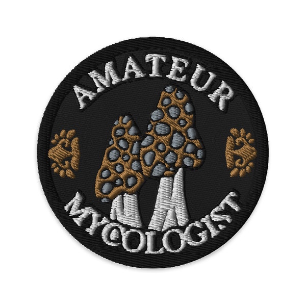 Amateur Mycologist Morel Mushroom 3″ Embroidered Patch