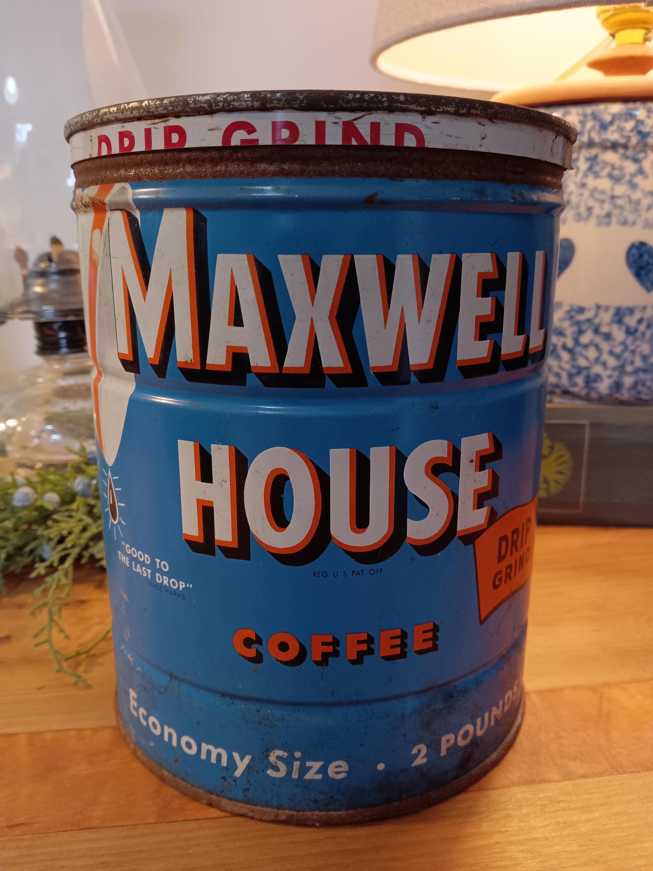 ビンテージ缶＊MAXWELL HOUSE Coffee Maxwell House Coffee Can - Etsy