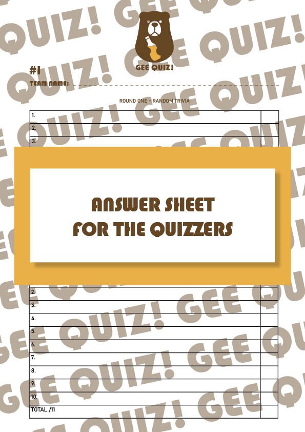 Printable English Pub Quiz 1 Instant Download Picture Quiz Music Quiz ...