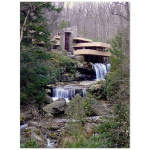 Premium Matte Paper Poster Falling Water