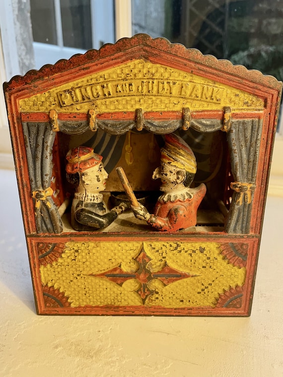 Original Vintage Punch and Judy Money Bank - 1890 - Etsy UK