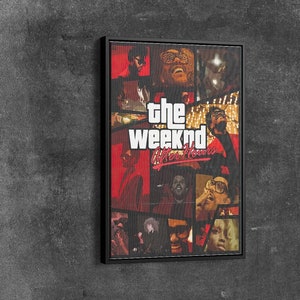 The Weeknd Canvas, The Weeknd Canvas Wall Art, The Weekend Portrait Poster, The Weeknd Poster, Music Canvas Wall Art, Famous Musician Canvas