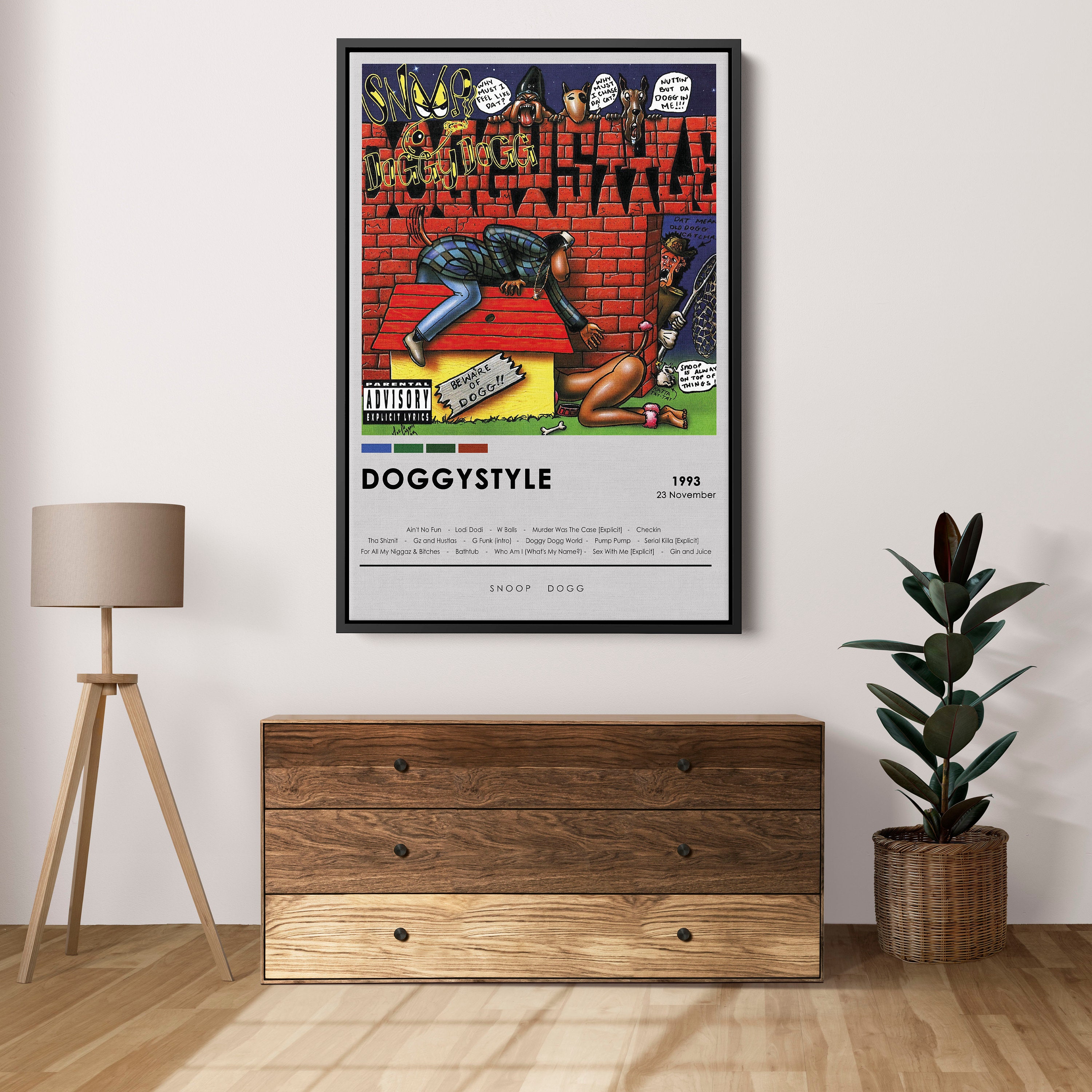 Snoop Dogg 'doggystyle' Album Canvas, Snoop Doog Poster, Album