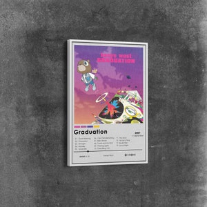 Kanye West Poster, Graduation, Kanye West Playlist Canvas, Graduation