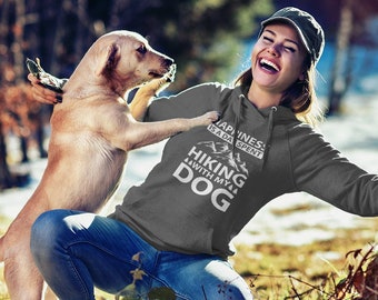 National Park Shirt Hiking with My Dog is Happiness Hoodie - Regalo per il fidanzato