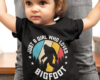 Toddler Girls Bigfoot Shirt, Sasquatch Shirt, Girls Bigfoot Shirt