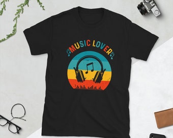 Vintage Musik Liebhaber T-Shirt - Retro Kopfhörer Grafik Shirt
