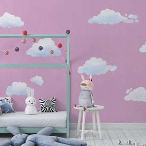 Clouds wall stickers, Blue clouds wall decal, Clouds, Blue clouds, Clouds Wall Art,  decorative clouds, Kids room wall stickers, decals