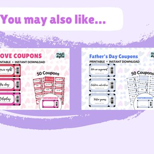 50 Customizable Love Coupons Best Sister, Sister Birthday, Gift for Her ...