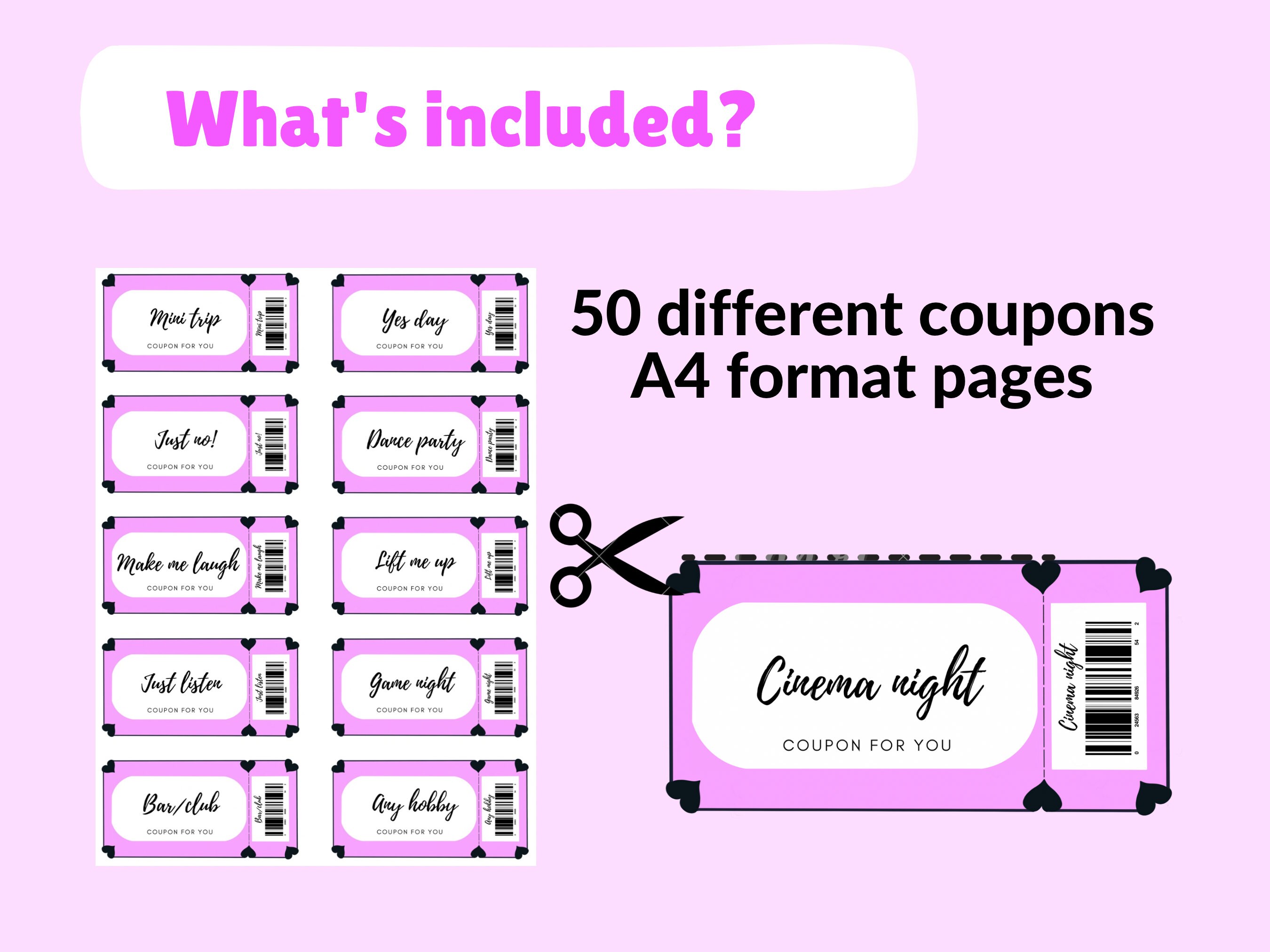 50 Customizable Love Coupons Best Friend, Bestie Birthday, Gift for Her 50 Customizable Love Coupons Best Friend, Bestie Birthday, Gift for Her