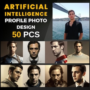 Portrait IA personnalisé à partir de votre photo - 50 oeuvres d'art numérique personnalisées, art mural personnalisé ou cadeau d'anniversaire | Téléchargement numérique