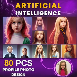 Custom AI Portrait from Your Photo - 80 Pieces of Personalized Digital Art, Personalized Wall Art or Christmas Gift | Digital Download