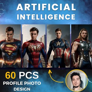 Custom AI Portrait from Your Photo - 60 Pieces of Personalized Digital Art, Personalized Wall Art or Birthday Gift | Digital Download