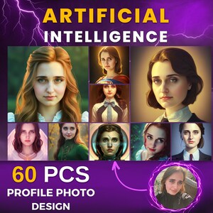 Custom AI Portrait from Your Photo - 60 Pieces Personalized Digital Art, Personalized Wall Art or Gift for Loved Ones | Digital Download
