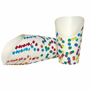 Confetti Charcuterie Cups - Set of 10 Kids Birthday Party Multi Colored Celebration Individual Grazing Meat Cheese Dessert Shower Snacks