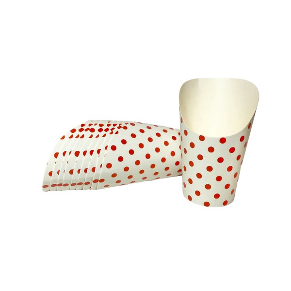 Red Polka Dot Charcuterie Cups - Set of 10