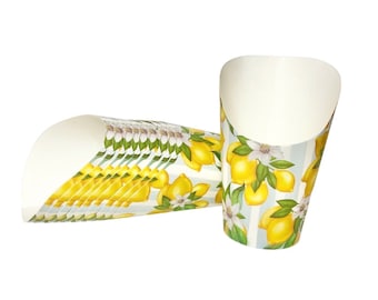 Lemon Baby Shower Charcuterie Cups SET OF 10, Individual Book Club Grazing Cups, Mediterranean Wedding Cocktail Hour Meat Cheese Board