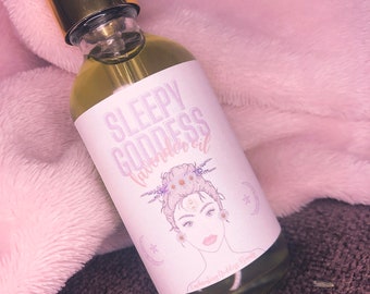 Sleepy Goddess Lavender Oil | Relaxation | Balance | Grounding | Amethyst | Smoky Quartz |
