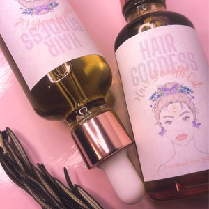 Hair Goddess Hair Growth Oil | Confidence | Self Love | Rose Quartz | Carnelian | Rosemary | Castor Oil | Natural | Crystal Infused