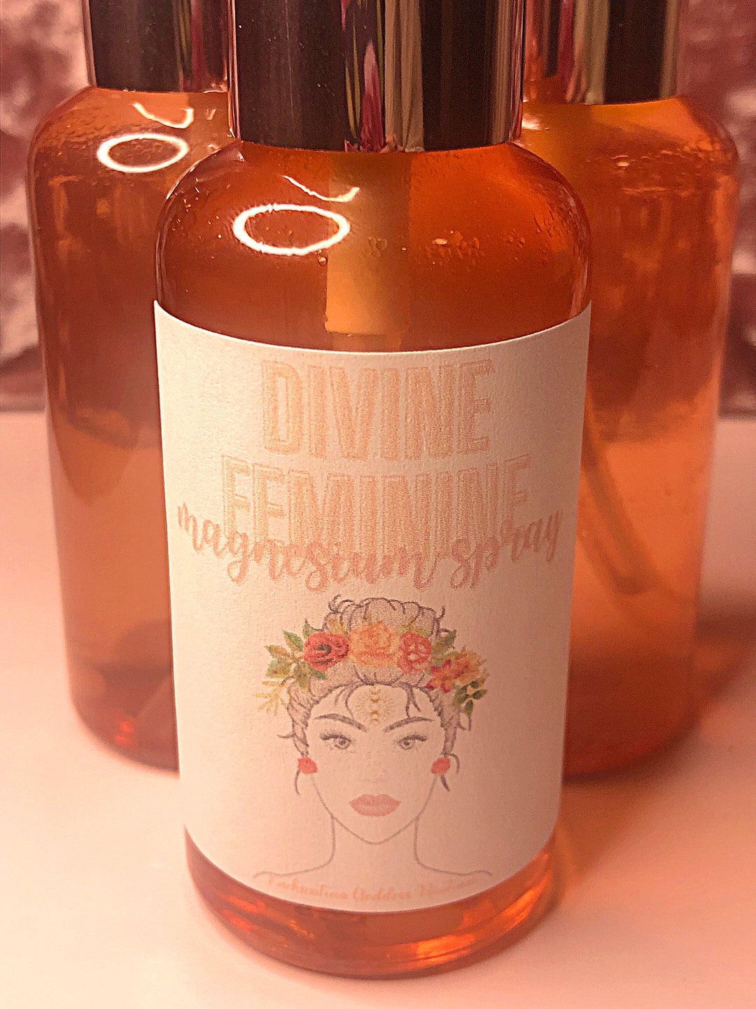 Divine Feminine Magnesium Spray Love Spell Scented Crystal Infused Rose