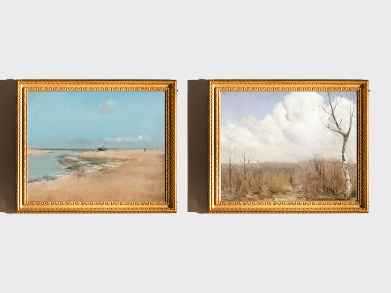 Printable Vintage Gallery Wall Art Set of 9 Antique Prints Warm ...