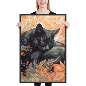 黒猫アート、猫アート、ウォールアートプリント、猫ポスター、ウォールアート、黒猫アート、黒猫の絵画、アートプリント、猫ポスター、面白い猫のもの