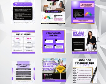 Credit Repair DIY Template Set, Credit Repair Specialist, Credit Repair Company, Luxury Credit Editable Canva Templates