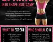 Fitness Flyer, Fitness Coach, Personal Trainer Flyer, Strength Training Flyer, Gym Flyer DIY Template, Work Out Flyer, Premade Template