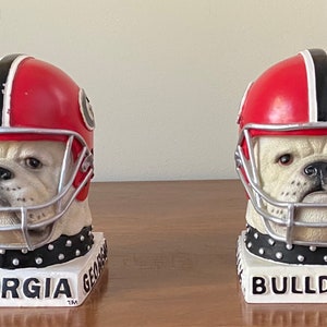 Pair of Georgia Bulldog Mascot Figurines - 1980’s