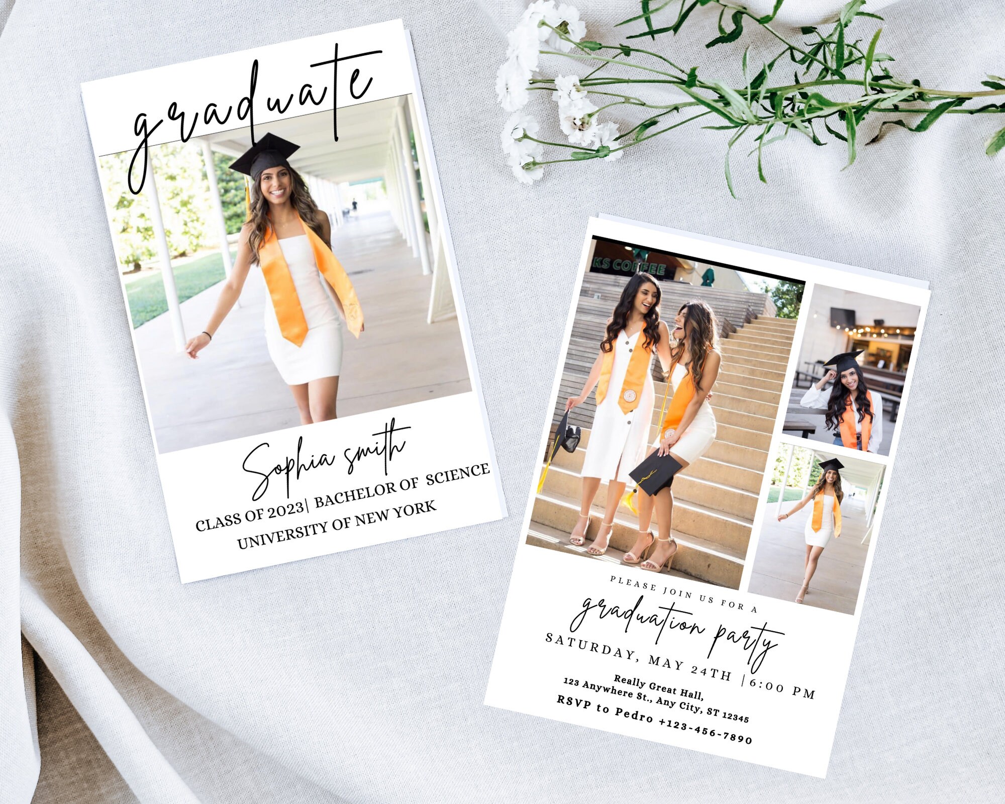 Graduation Invitation Template, Graduation Announcement, Graduation