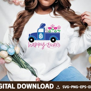 Easter Truck Svg, Easter Bunny Svg, Boy Easter Svg, Hoppy Easter Svg, Easter Eggs Svg, Bunny Svg, Easter Egg Svg, Easter Svg, Bunny Svg